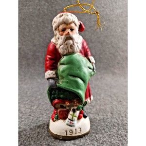 Christmas Reproductions Inc. Memories of Santa 1913 Figure Ornament Vintage